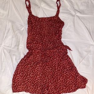 Hollister Co. Red floral romper